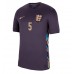 Camiseta Inglaterra John Stones #5 Segunda Equipación Replica Eurocopa 2024 mangas cortas